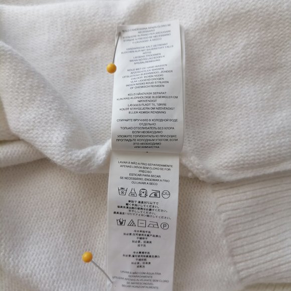 Michael Michael Kors Womens White Sleeveless Open Front Cardigan Sweater Size L - Picture 11 of 11